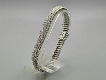 Bracelet vintage en or blanc avec diamant environ : 1,50 ct.