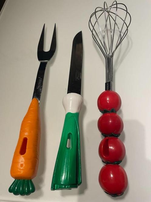 3 keukengerei/bestek in de vorm van een groente, Huis en Inrichting, Keuken | Bestek, Nieuw, Inox of Chroom, Ophalen