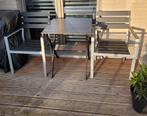 2 tuinstoelen + tafel, Ophalen, Zo goed als nieuw