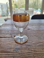 Wijnglas met goud ingelegd, Verzamelen, Glas en Drinkglazen, Ophalen of Verzenden, Zo goed als nieuw