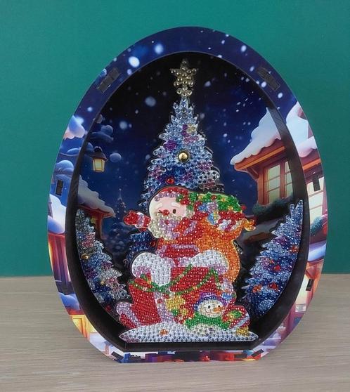 Kerstdecoratie gemaakt van hout en strass, Diversen, Kerst, Nieuw, Ophalen of Verzenden