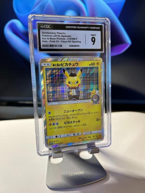 Gentleman Pikachu (SM-P 210) - CGC 9, Hobby en Vrije tijd, Verzamelkaartspellen | Pokémon, Nieuw, Losse kaart, Ophalen of Verzenden