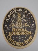 oud bieretiket Campbell's  Christmas beer, Verzamelen, Ophalen of Verzenden, Zo goed als nieuw, Overige typen, Overige merken