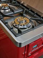 🔥 Réchaud Boretti Majestic de luxe 90 cm, extracteur rouge, Electroménager, Comme neuf, 5 zones de cuisson ou plus, Classe énergétique A ou plus économe