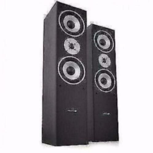 3 weg Hifi Speakers 180 Watt Max Zwart, Audio, Tv en Foto, Luidsprekerboxen, Nieuw, Front, Rear of Stereo speakers, 120 watt of meer