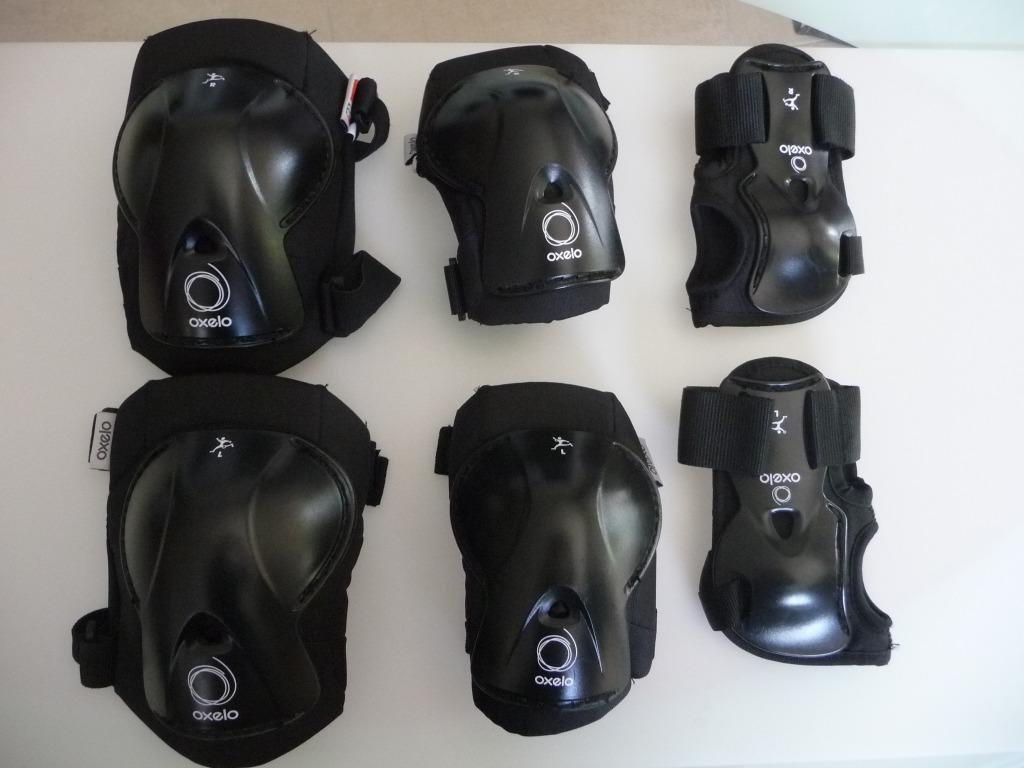 Patins Inline Oxelo Fitns + Kit de Proteção + Capacete - port