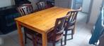 Tafel en 4 stevige stoelen, Huis en Inrichting, Tafels | Eettafels, Ophalen, Gebruikt