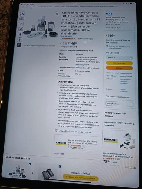 Kenwood multipro keukenrobot, Elektronische apparatuur, Keukenmixers, Zo goed als nieuw, Ophalen