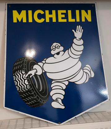Dubbelzijdig Michelin emaille bord beschikbaar voor biedingen