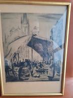 Paul August Masui  1888- 1981 La tente a Cidre, Antiek en Kunst, Kunst | Litho's en Zeefdrukken, Ophalen of Verzenden