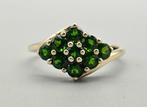 Gouden Vintage ring met edelsteen smaragd. 2024/182., 19 tot 20, Ophalen of Verzenden, Zo goed als nieuw, Met edelsteen