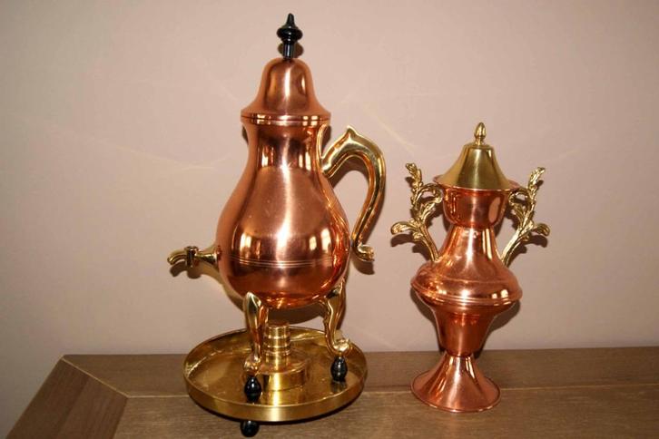 Koperen decoratieset, Antiek en Kunst, Curiosa en Brocante, Ophalen