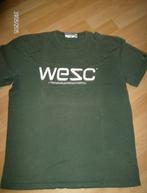 t-shirt groen merk wesc - maat l gaatjes + vlek duur in aank, Vert, Porté, Wesc, Enlèvement ou Envoi