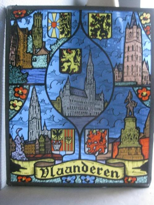 Vintage brandglas van de provincie " Vlaanderen " MI., Antiquités & Art, Antiquités | Verre & Cristal, Enlèvement ou Envoi