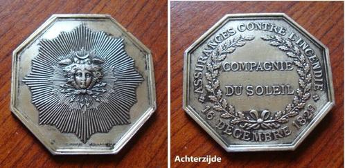 Zilveren penning Assurances Compagne du Soleil, Postzegels en Munten, Penningen en Medailles, Zilver, Verzenden