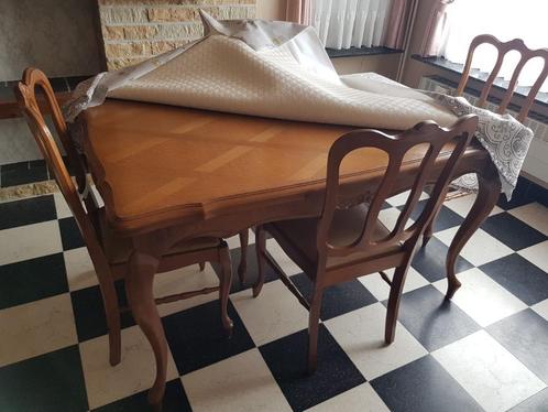 Een vintage living eettafel, Maison & Meubles, Tables | Tables à manger, Utilisé, 50 à 100 cm, Chêne, Verre, Enlèvement