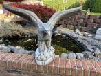 Statue de jardin : Aigle, aigle aux ailes déployées, Animal, Enlèvement, Béton, Neuf
