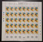 Tintin Kuifje kompleet vel 40 zegels France Fête du Timbre, Ophalen of Verzenden, Postfris