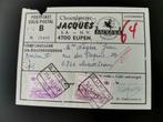 Document perfin de colis postal belge avec timbres ferroviai, Trains, Avec timbre, Affranchi, Oblitéré