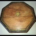 Antieke sheesham houten Indische bajot tafel, Ophalen of Verzenden