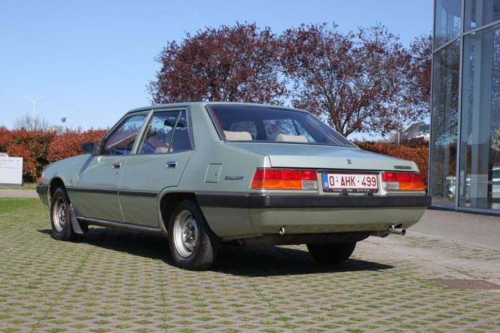 Mitsubishi Galant 1981, Auto's, Mitsubishi, Particulier, Galant, Benzine, Berline, 4 deurs, Handgeschakeld, Groen, Beige, Stof