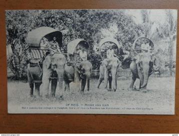 Postkaart, Op reis - Missie van Siam (olifanten)
