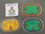 Union St-Gilloise 1972 set van 4 historische stickers, Verzenden, Gebruikt, Poster, Plaatje of Sticker