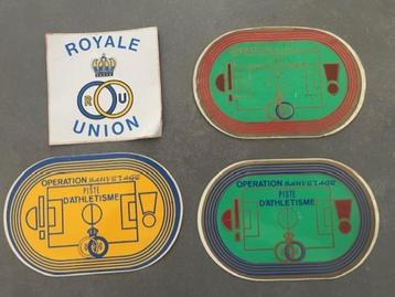 Union St-Gilloise 1972 set van 4 historische stickers  beschikbaar voor biedingen