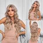 Pruik rosé zandblond lang golvend haar model Jodi, Verzenden, Nieuw, Pruik of Haarverlenging