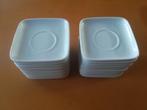 20 sous-tasses blanches unies en faïence, Comme neuf, Enlèvement, Autres matériaux, Autres styles