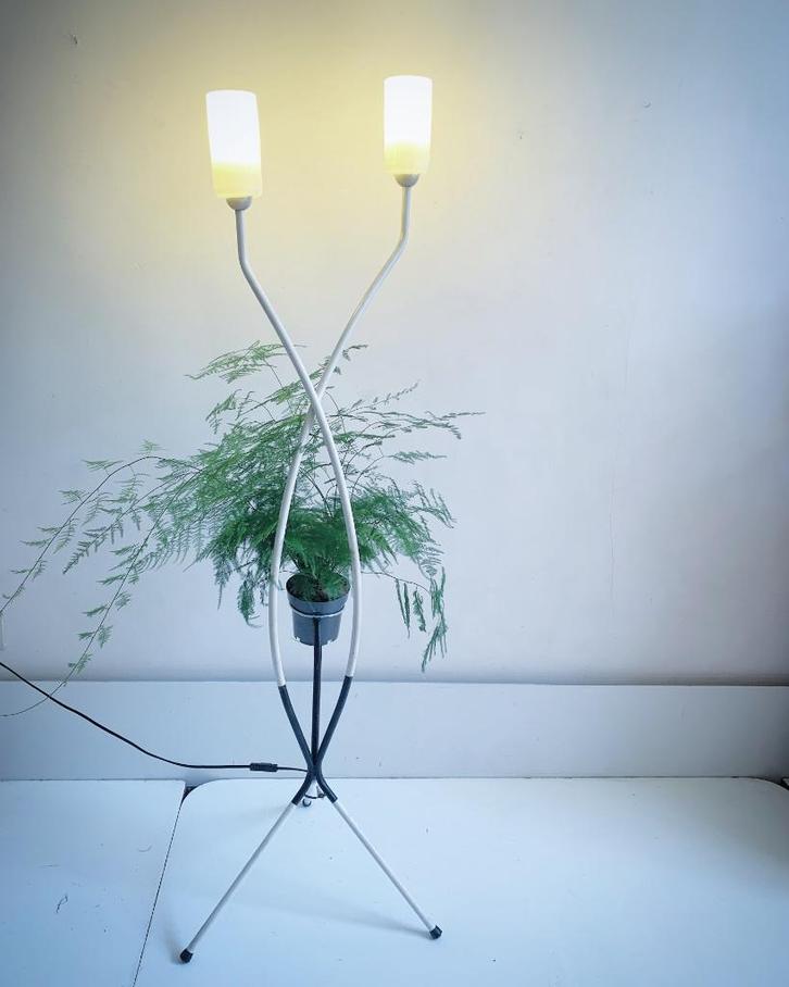 Fifties vloerlamp staanlamp vintage, Huis en Inrichting, Lampen | Vloerlampen, Gebruikt, 150 tot 200 cm, Kunststof, Ophalen