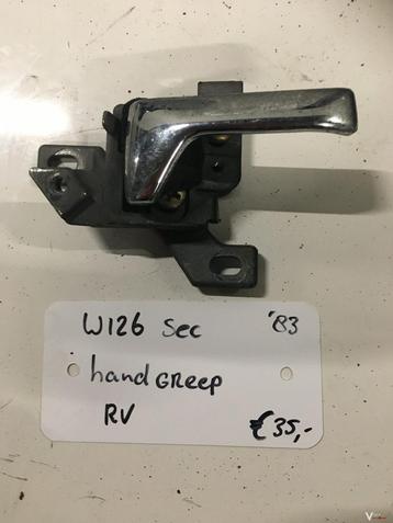Mercedes w126 Sec 1983 Deurgreep Rechtsvoor chrome beschikbaar voor biedingen