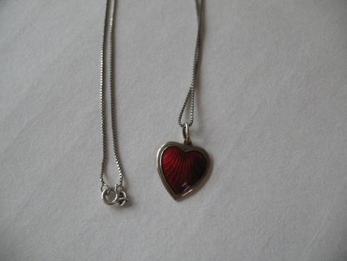 Vintage David Andersen hangertje, emaille en zilver, Handtassen en Accessoires, Kettinghangers, Zo goed als nieuw, Zilver, Zilver
