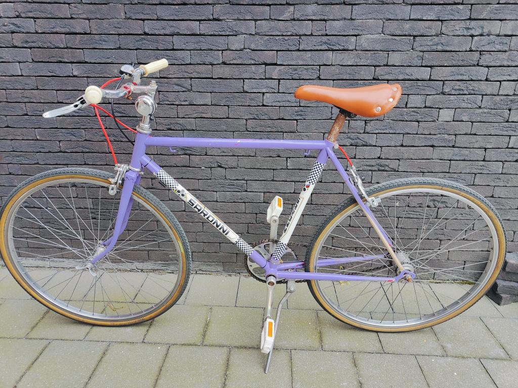 Vintage Saronni racefiets – framehoogte 53 cm, Fietsen en Brommers, Fietsen | Heren | Herenfietsen, Ophalen, Gebruikt, Velgrem