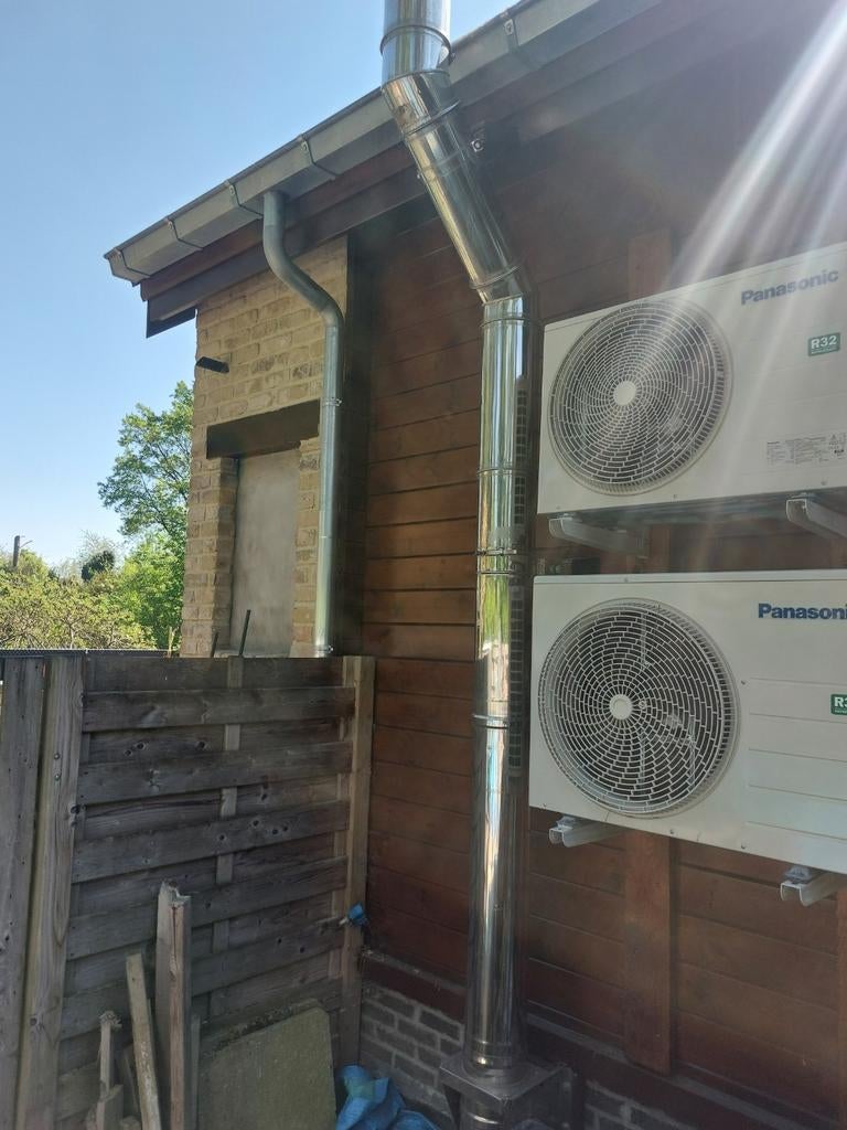 Dubbelwandige kachel buizen Inox, Huis en Inrichting, Kachels, Ophalen