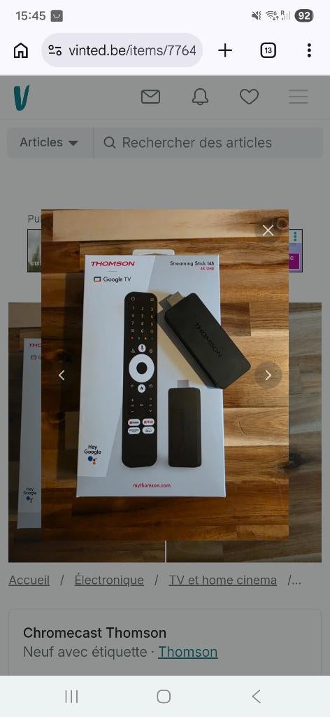 Chromecast Thomson, Audio, Tv en Foto, Televisie-accessoires, Ophalen of Verzenden, Nieuw