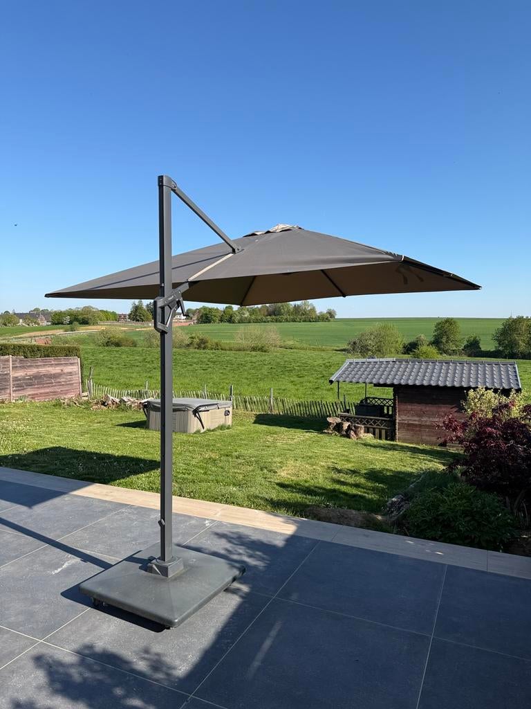 Parasol deporte 3m x 3m garden plus, Jardin & Terrasse, Parasols, 3 à 4 mètres, Étanche, Comme neuf, Enlèvement