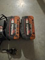 2x Metabo 5,5Ah batterij + snellader, Ophalen, Zo goed als nieuw