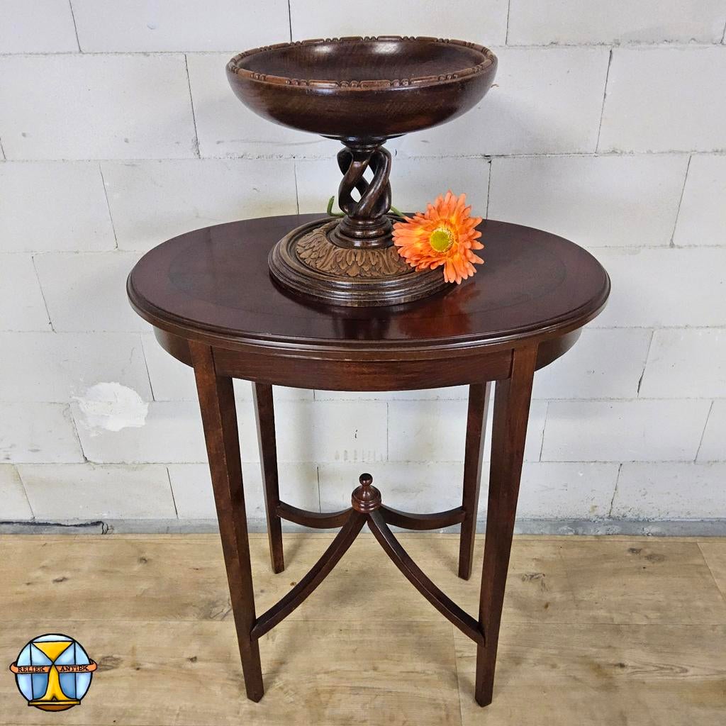 Vintage houten Edwardian stijl bijzettafel / koffietafel, Huis en Inrichting, Tafels | Bijzettafels, Hout, Ophalen of Verzenden