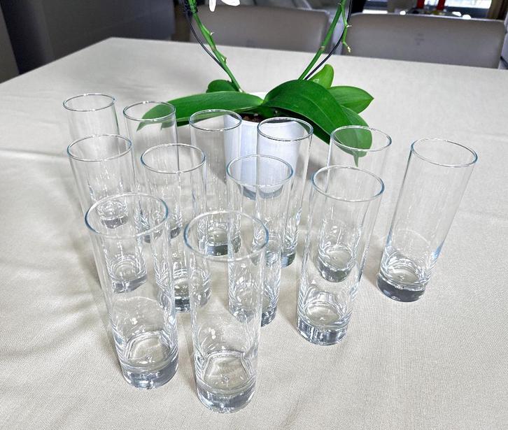 12 x Durobor Disco longdrinkglazen / 30 cl / Als nieuw, Collections, Verres & Petits Verres, Comme neuf, Verre à soda, Enlèvement ou Envoi