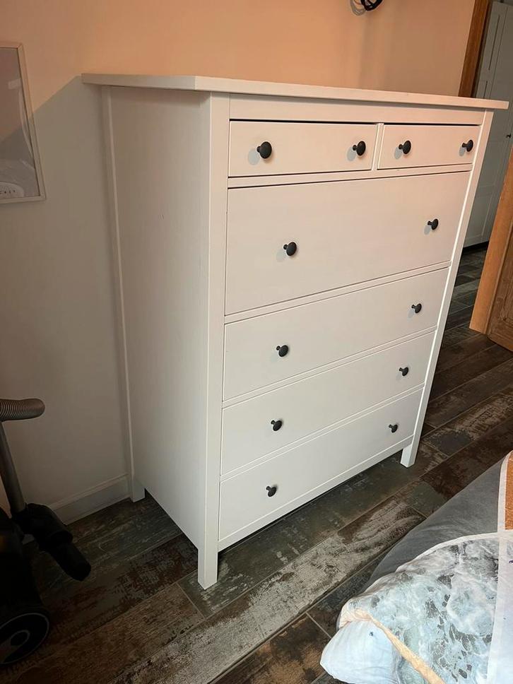 Ladekast ikea hemnes wit gebeitst, Huis en Inrichting, Kasten | Ladekasten, Gebruikt, 100 tot 150 cm, 50 tot 100 cm, 25 tot 50 cm