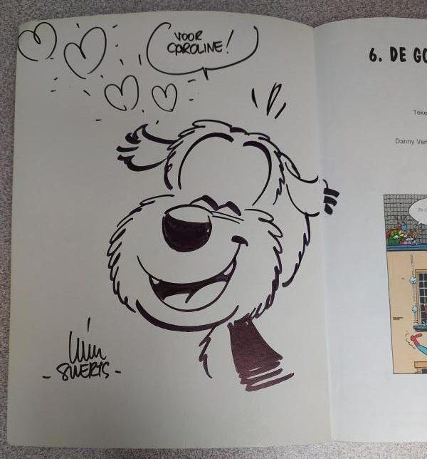 Samson strip met originele tekening / dédicace Wim Swerts, Boeken, Stripverhalen, Ophalen of Verzenden