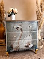 Unieke gerestylde ladekast, Huis en Inrichting, Kasten | Ladekasten, Ophalen, Zo goed als nieuw