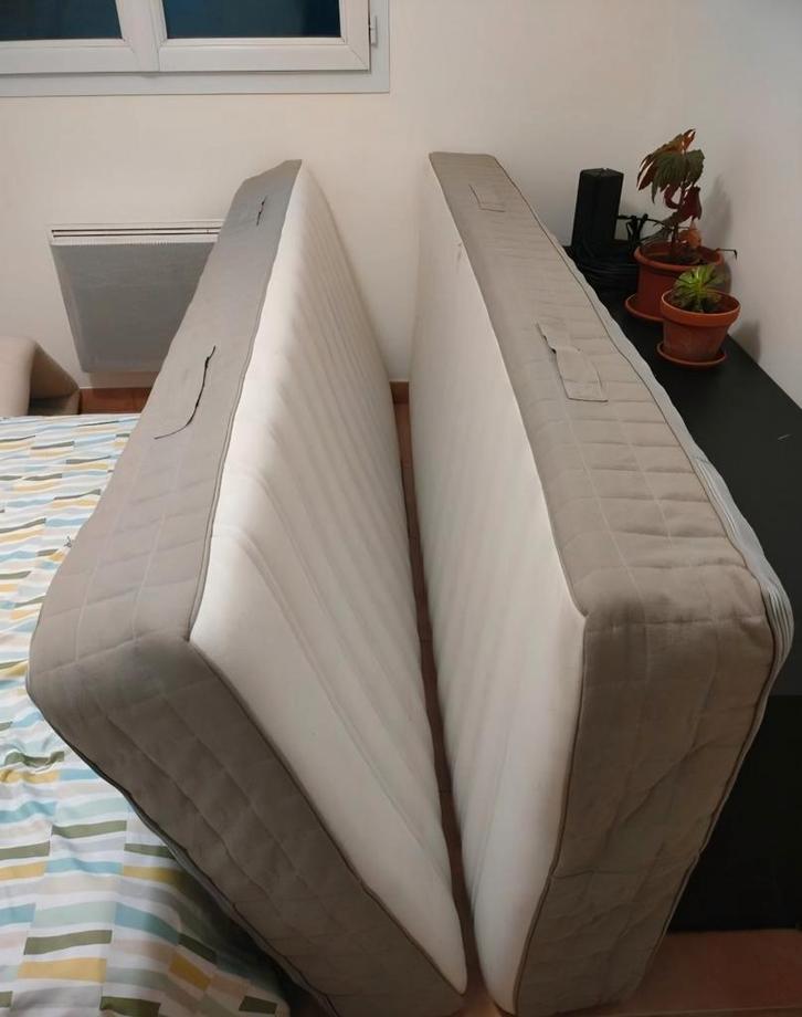 2 Matelas IKEA HAMARVIK 80x200 – Bon état, Maison & Meubles, Chambre à coucher | Matelas & Sommiers, Matelas, 160 cm