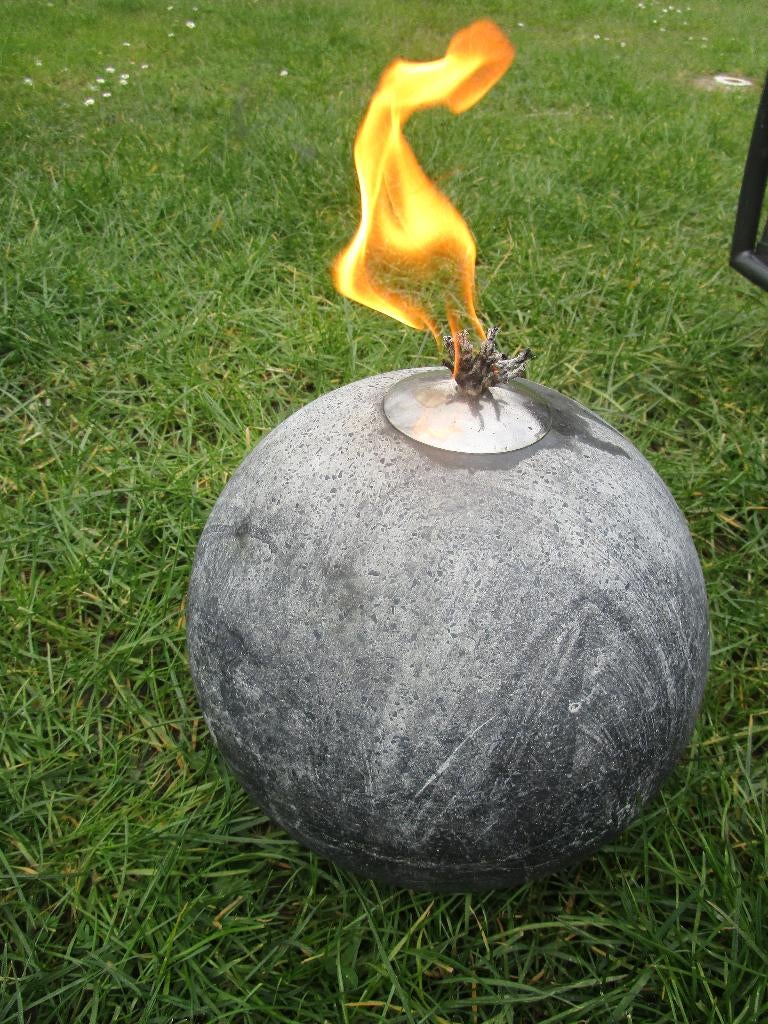 grote tuin/terras olielamp, Ophalen, Zo goed als nieuw, Vloerlamp