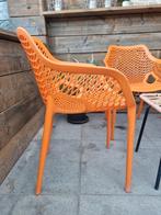 Vintage oranje designstoelen, Maison & Meubles, Chaises, Enlèvement, Utilisé, Synthétique