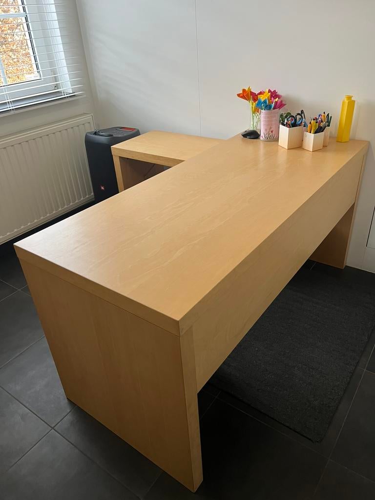 Modulair bureau met uitschuifbare plank en rolblok, Maison & Meubles, Bureaux, Autres types, Autres matériaux, Enlèvement, Utilisé