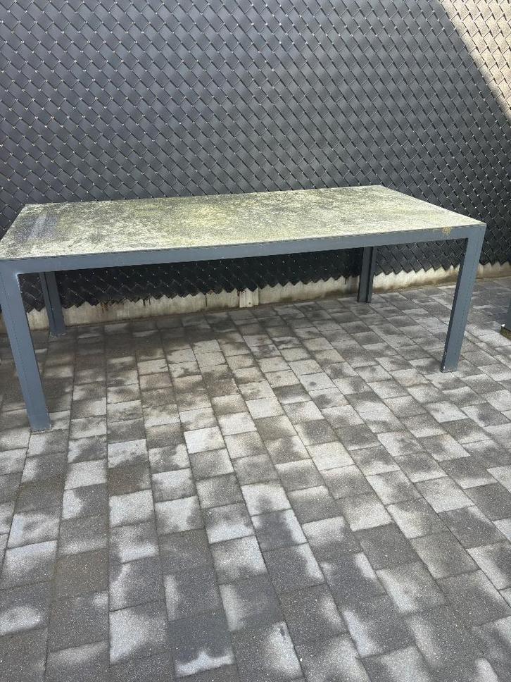 Tuintafel, Tuin en Terras, Tuintafels, Gebruikt, Rechthoekig, Aluminium, Ophalen