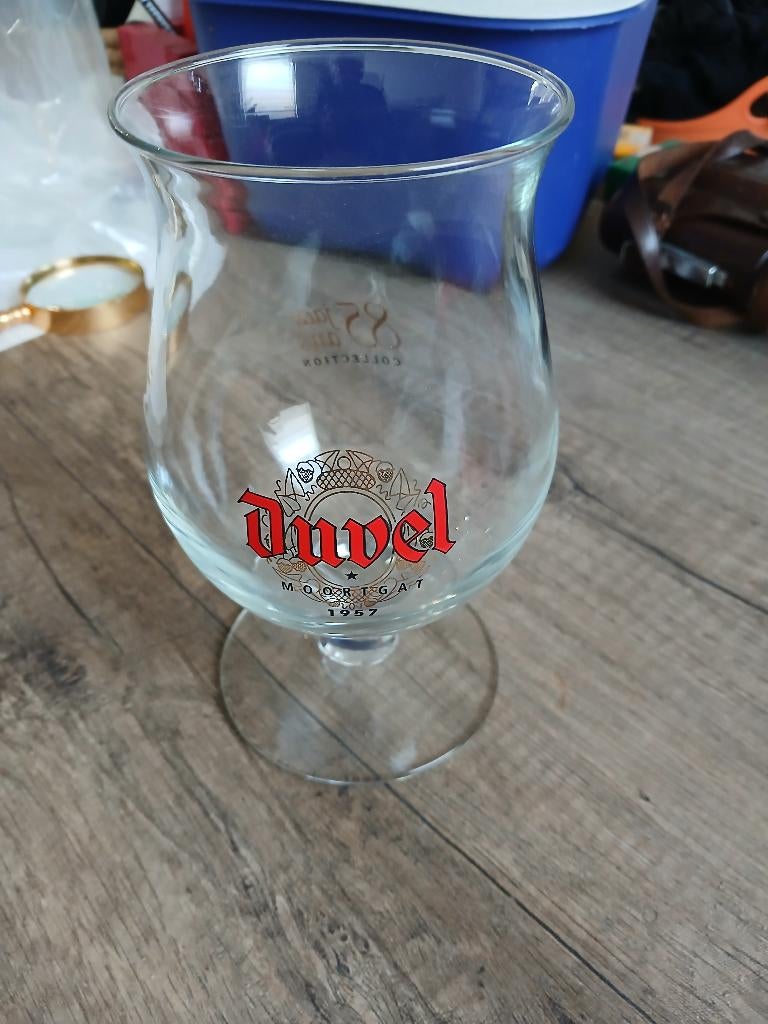 Duvel glas 85 jaar collectie 1957, Enlèvement, Comme neuf, Verre à bière