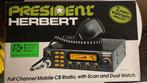 President Herbert Full Channel Mobile CB Radio (nieuw), Télécoms, Enlèvement, Comme neuf, Émetteur et Récepteur